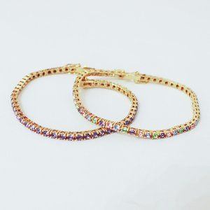 Joan Rivers Set of 2 Pastel & Simulated Tanzanite